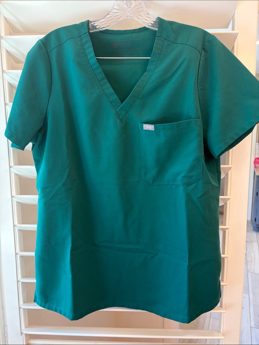 Figs Technical Collection Scrub Top in Teal